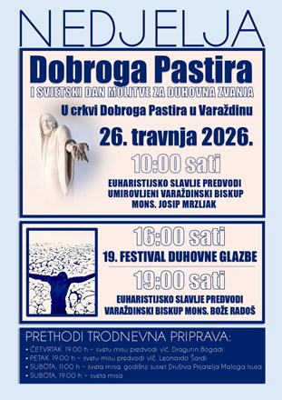 Duhovna priprema i proslava Nedjelje Dobroga Pastira u Varaždinu